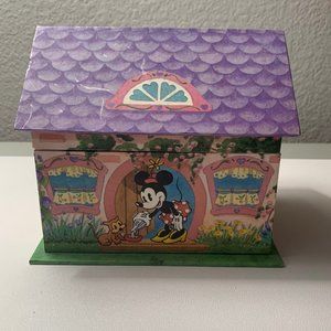 Vintage Disney MINNIE'S YOO HOO Musical Wind Up Jewelry Box House: The jewelry